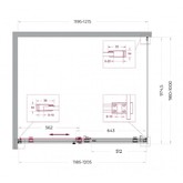 Душевой угол BelBagno SOFT_CLOSE 2 AH 1 1200x1000 хром, прозр.стекло 