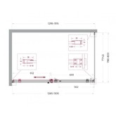 Душевой угол BelBagno SOFT_CLOSE 2 AH 1 1300x800 хром, прозр.стекло 