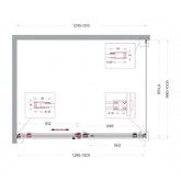 Душевой угол BelBagno SOFT_CLOSE 2 AH 1 1300x1000 оружейная сталь, прозр.стекло 