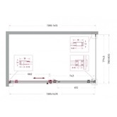 Душевой угол BelBagno SOFT_CLOSE 2 AH 1 1400x800 хром, прозр.стекло 