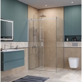 Душевой угол BelBagno SOFT_CLOSE 2 AH 1 1400x900 хром, прозр.стекло 