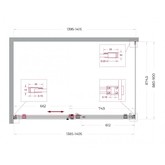 Душевой угол BelBagno SOFT_CLOSE 2 AH 1 1400x900 хром, прозр.стекло 