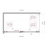 Душевой угол BelBagno SOFT_CLOSE 2 AH 1 1500x800 оружейная сталь, прозр.стекло 