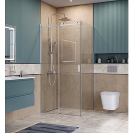 Душевой угол BelBagno SOFT_CLOSE 2 AH 1 1500x1000 хром, прозр.стекло 