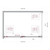 Душевой угол BelBagno SOFT_CLOSE 2 AH 1 1500x1000 хром, прозр.стекло 