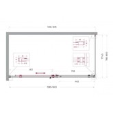 Душевой угол BelBagno SOFT_CLOSE 2 AH 1 1600x800 оружейная сталь, прозр.стекло 