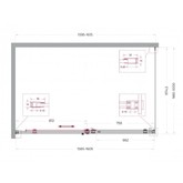 Душевой угол BelBagno SOFT_CLOSE 2 AH 1 1600x1000 оружейная сталь, прозр.стекло 