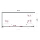 Душевой угол BelBagno SOFT_CLOSE 2 AH 1 1800x800 хром, прозр.стекло 