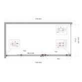 Душевой угол BelBagno SOFT_CLOSE 2 AH 1 1800x900 хром, прозр.стекло 