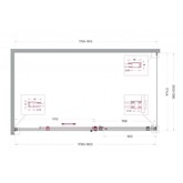 Душевой угол BelBagno SOFT_CLOSE 2 AH 1 1800x1000 оружейная сталь, прозр.стекло 