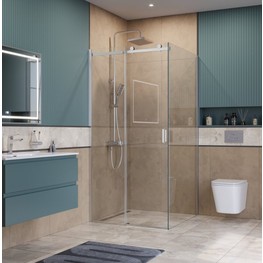 Душевой угол BelBagno SOFT_CLOSE 2 A 1 1000x1000 оружейная сталь, прозр.стекло 