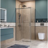 Душевой угол BelBagno SOFT_CLOSE 2 A 1 1000x1000 оружейная сталь, прозр.стекло 