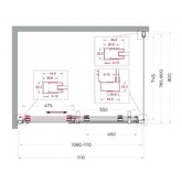 Душевой угол BelBagno Marino 2 AH 1 1100x800 оружейная сталь, прозр.стекло 