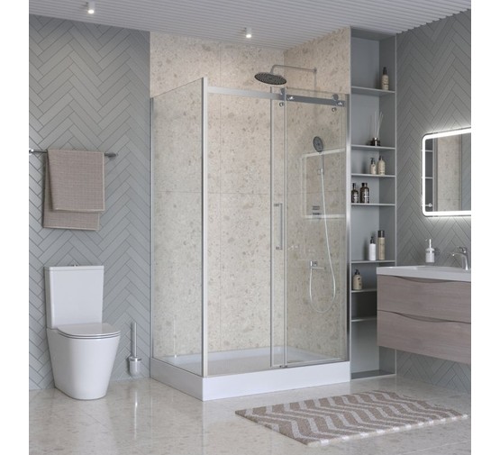 Душевой угол BelBagno Marino 2 AH 1 1100x1000 хром, прозр.стекло 