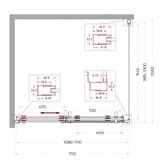 Душевой угол BelBagno Marino 2 AH 1 1100x1000 хром, прозр.стекло