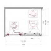 Душевой угол BelBagno Marino 2 AH 1 1200x900 хром, прозр.стекло 