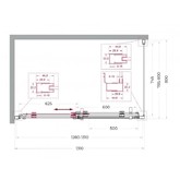 Душевой угол BelBagno Marino 2 AH 1 1300x800 оружейная сталь, прозр.стекло 