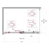 Душевой угол BelBagno Marino 2 AH 1 1300x900 оружейная сталь, прозр.стекло 