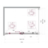 Душевой угол BelBagno Marino 2 AH 1 1300x1000 оружейная сталь, прозр.стекло 