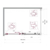 Душевой угол BelBagno Marino 2 AH 1 1400x1000 хром, прозр.стекло 