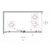 Душевой угол BelBagno Marino 2 AH 1 1500x800 оружейная сталь, прозр.стекло 