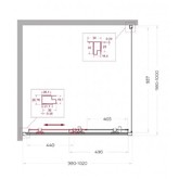 Душевой угол BelBagno Uno 195 A 1 1000x1000 хром, прозр.стекло 