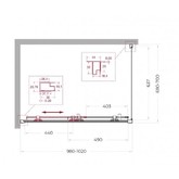 Душевой угол BelBagno Uno 195 AH 1 1000x700 хром, прозр.стекло 