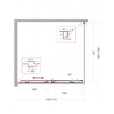 Душевой угол BelBagno Uno 195 AH 1 1100x1000 хром, прозр.стекло