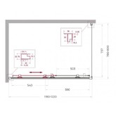 Душевой угол BelBagno Uno 195 AH 1 1200x800 хром, прозр.стекло 