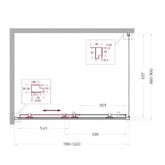 Душевой угол BelBagno Uno 195 AH 1 1200x900 черный, прозр.стекло