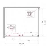 Душевой угол BelBagno Uno 195 AH 1 1200x1000 черный, прозр.стекло