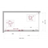 Душевой угол BelBagno Uno 195 AH 1 1300x700 хром, прозр.стекло 