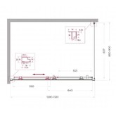 Душевой угол BelBagno Uno 195 AH 1 1300x900 черный, прозр.стекло