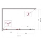 Душевой угол BelBagno Uno 195 AH 1 1400x900 черный, прозр.стекло