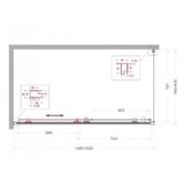 Душевой угол BelBagno Uno 195 AH 1 1500x800 хром, прозр.стекло