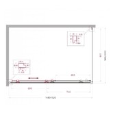 Душевой угол BelBagno Uno 195 AH 1 1500x1000 хром, прозр.стекло