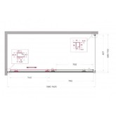 Душевой угол BelBagno Uno 195 AH 1 1600x700 хром, прозр.стекло 