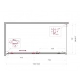 Душевой угол BelBagno Uno 195 AH 1 1600x800 хром, прозр.стекло 