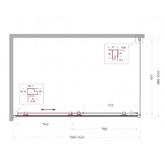 Душевой угол BelBagno Uno 195 AH 1 1600x1000 хром, прозр.стекло 