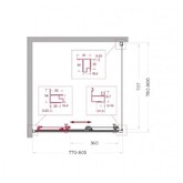 Душевой угол BelBagno Uno 195 AF 31 800x800 хром, прозр.стекло 