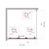 Душевой угол BelBagno Uno 195 AF 31 900x900 черный матовый, матовое стекло 