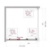 Душевой угол BelBagno Uno 195 AF 31 1000x1000 хром, прозр.стекло 