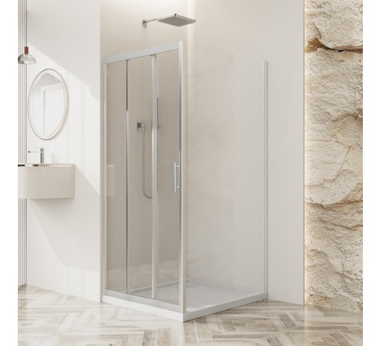 Душевой угол BelBagno Uno 195 AHF 31 800x700 хром, прозр.стекло 