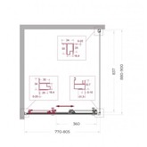 Душевой угол BelBagno Uno 195 AHF 31 800x900 хром, прозр.стекло 