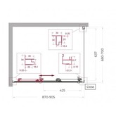 Душевой угол BelBagno Uno 195 AHF 31 900x700 черный матовый, прозр.стекло 