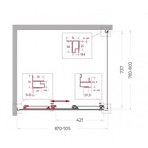 Душевой угол BelBagno Uno 195 AHF 31 900x800 хром, прозр.стекло 