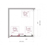 Душевой угол BelBagno Uno 195 AHF 31 900x1000 хром, прозр.стекло 