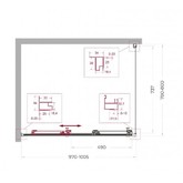 Душевой угол BelBagno Uno 195 AHF 31 1000x800 хром, прозр.стекло 