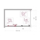 Душевой угол BelBagno Uno 195 AHF 31 1100x700 хром, прозр.стекло 