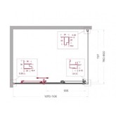 Душевой угол BelBagno Uno 195 AHF 31 1100x800 хром, прозр.стекло 